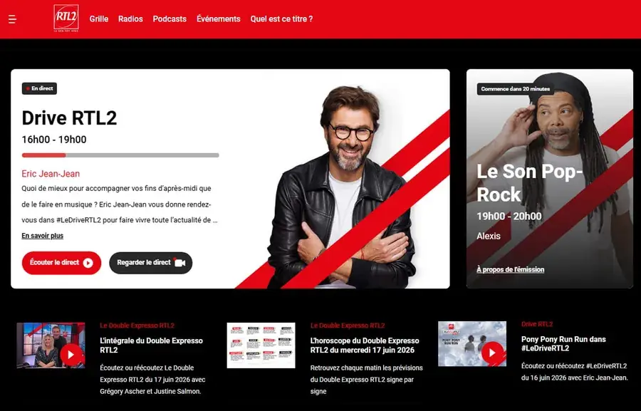Portail web de RTL2