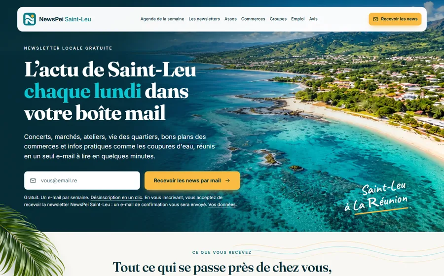 Site NewsPei Saint-Leu, la newsletter locale de Saint-Leu